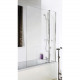 APS7722 Square Bath Screen With Fixed Panel      Polished Chrome