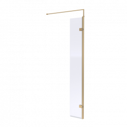 APS7939 Wetroom Swing Screen 300x1850 BB Brushed Brass (PVD)