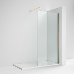 APS7979 Wetroom Screen 700x1850x8mm BB Brushed Brass