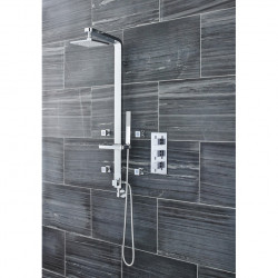 APS8026 Triple Thermostatic Shower Valve With Diverter Chrome
