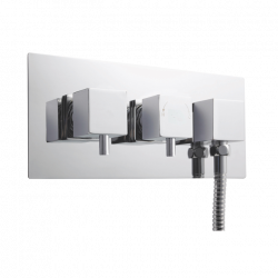 APS8027 Twin Thermostatic Shower Valve With Diverter Chrome