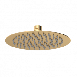 Nuie | A8082 | Round Fixed Head 200mm Diameter | Brushed Brass (PVD)