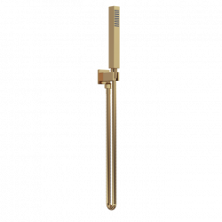 APS8076 Sq Outlet Elbow C/W Parking Bkt & Kit Brushed Brass (PVD)