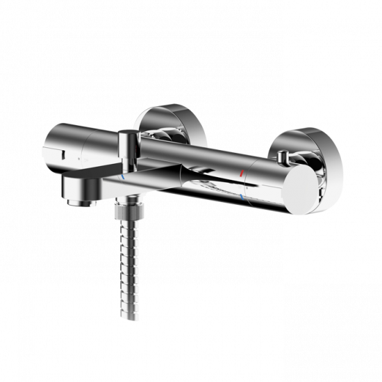 APS8102 Wall Mounted Thermostatic Bath Shower Mixer Chrome