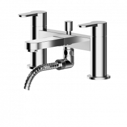 Nuie | ARV304 | Deck Mounted Bath Shower Mixer With Kit | Chrome