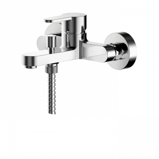 APS8112 Wall Mounted Bath Shower Mixer With Kit Chrome