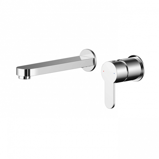 APS8121 Wall Mounted 2 Tap Hole Basin Mixer Chrome