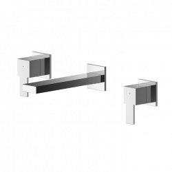 APS8189 Wall Mounted 3 Tap Hole Basin Mixer Chrome