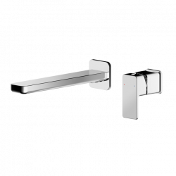 APS8227 Wall Mounted 2 Tap Hole Basin Mixer Chrome