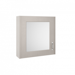 Nuie | OLF213 | 600mm Mirror Cabinet | Stone Grey Woodgrain