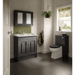 APS8406 Carlton Toilet Seat Royal Grey Woodgrain