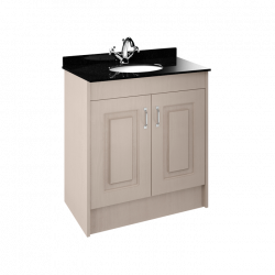 APS8434 800 2-Door F/S Unit with Marble Top 1TH Stone Grey/Black