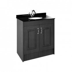 APS8435 800 2-Door F/S Unit with Marble Top 1TH Royal Grey/Black