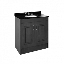 APS8438 800 2-Door F/S Unit with Marble Top 3TH Royal Grey/Black