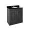 APS8438 800 2-Door F/S Unit with Marble Top 3TH Royal Grey/Black