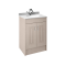 APS8446 600 2-Door F/S Unit with Marble Top 1TH Stone Grey/White