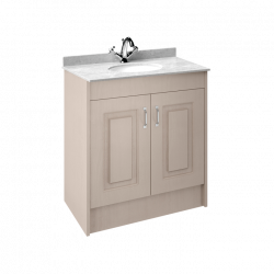 APS8452 800 2-Door F/S Unit with Marble Top 1TH Stone Grey/White