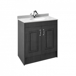 APS8453 800 2-Door F/S Unit with Marble Top 1TH Royal Grey/White