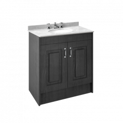 APS8456 800 2-Door F/S Unit with Marble Top 3TH Royal Grey/White