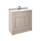 APS8458 1000 2-Door F/S Unit with Marble Top 1TH Stone Grey/White