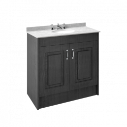 APS8462 1000 2-Door F/S Unit with Marble Top 3TH Royal Grey/White