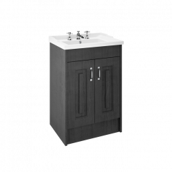 APS8483 600 2-Door F/S Unit with Basin 3TH Royal Grey/White