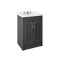 APS8483 600 2-Door F/S Unit with Basin 3TH Royal Grey/White