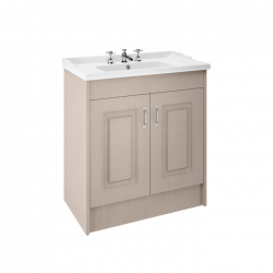 APS8485 800 2-Door F/S Unit with Basin 3TH Stone Grey/White