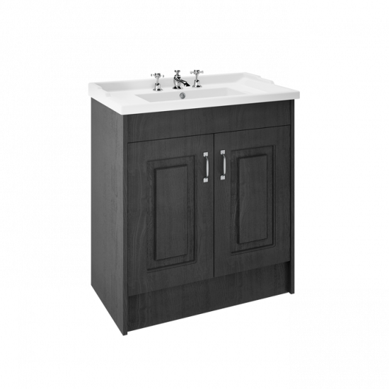 APS8486 800 2-Door F/S Unit with Basin 3TH Royal Grey/White
