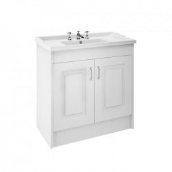 APS8487 1000 2-Door F/S Unit with Basin 3TH White Ash/White