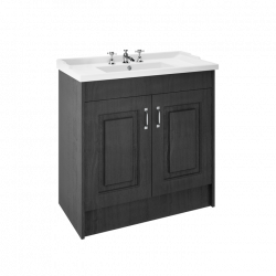 APS8489 1000 2-Door F/S Unit with Basin 3TH Royal Grey/White