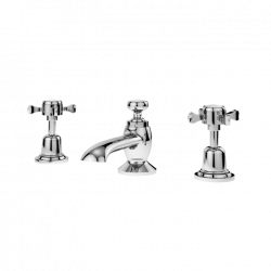 APS8572 Selby Crosshead 3TH DM Basin Tap & Waste Chrome