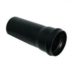 APS12179 110mm 3m Single Socket Pipe  Black