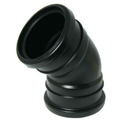 APS12182 110mm 135° Double Socket Bend Black