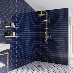 APS12557 SHOWER WALL - Navy Subway SCA21 Blue