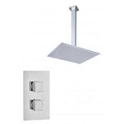 APS11509 Square Concealed Thermostatic 2 Handle 1 Way Shower Kit (Ceiling  Kit)  Chrome
