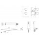 APS11513 Square Concealed Thermostatic 2 Handle 2 Way Shower Kit (Ceiling Kit) Chrome