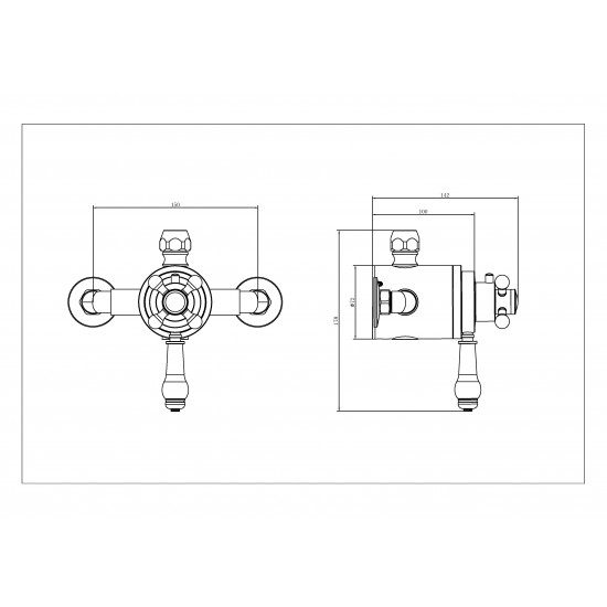 APS11525 Tenby Traditional Concentric Thermostatic Mixer Valve (Exposed) 