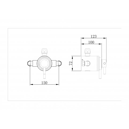 APS11526 Conwy Concentric Thermostatic Mixer Valve (Exposed) Chrome