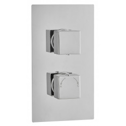 APS11527 Square Concealed Thermostatic 2 Handle 1 Way Shower Valve Chrome