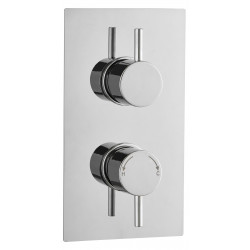 APS11528 Round Concealed Thermostatic 2 Handle 1 Way Shower Valve Chrome