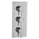 APS11532 Round Concealed Thermostatic 3 Handle 2 Way Shower Valve Chrome