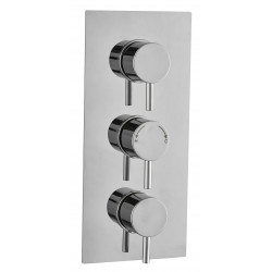 APS11534 Round Concealed Thermostatic 3 Handle 3 Way Shower Valve Chrome
