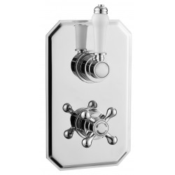 APS11553 Tenby Traditional Concealed 2 handle 1 Way  Thermostatic Valve Chrome