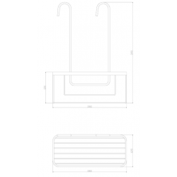 APS11577 Shower Valve Basket Caddy (Rectangle) Chrome