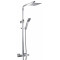 APS11584 Plumb Essential Square Thermostatic Overhead shower kit with SS Head  & Adjustable Rail Chrome