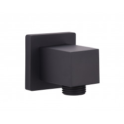 APS11633 Orca Square wall outlet elbow Black