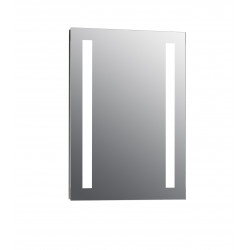 APS11708 Niall Twin Vertical Strip LED Touch Mirror w. Demist & Shaver Point - 500x700x45mm 