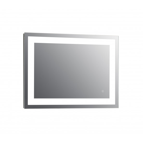 APS11710 Niamh Square Strip LED Touch Mirror w. Demist - 800x600x45mm 