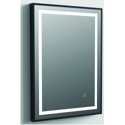 APS11719 Darcy Orca LED Mattee Frame Mirror Black - 500x700mm Black